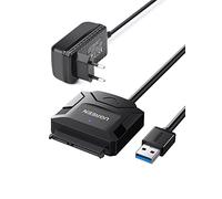 Ugreen Adaptateur USB 3.0 vers SATA pour HDD/SSD 2,5 3,5 pouces – UASP, TRIM, alimentation 12 V 2 A