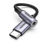 UGREEN Adaptateur USB C Jack 3.5mm TRRS DAC Compatible avec iPhone 16 Pro Max Plus 15 Galaxy S25 S24 Pixel 9 8 7 MacBook iPad Pro Air Câble Casque Micro Écouteurs Numérique 4 Pôles (Gris 1pc)