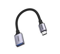 UGREEN Adaptateur USB C vers USB 3.0 Type C Mâle vers Type A Femelle, Gris | 5Gbps, OTG Câble, Nylon Tressé, Aluminium, Compatible avec iPhone 18 Pro Max 17 16 15 Galaxy S26 MacBook Air iPad