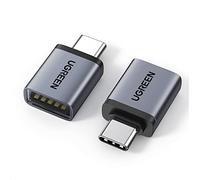UGREEN Adaptateur USB C vers USB A 3.2 10Gbps OTG Lot de 2 Compatible avec iPhone 17 Pro Max Air 16 15 MacBook Air iMac iPad Galaxy Tab S9 S25 (Noir)