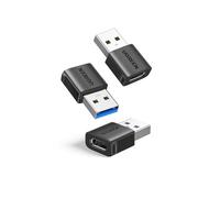 UGREEN Adaptateur USB vers USB C 3.2 10Gbps Lot de 3 Convertisseur Type C Femelle vers Type A Mâle Charge Rapide Data Sync Compatible avec iPhone 16 15 14 13 Plus Pro Max MacBook iPad Air Galaxy S25