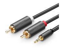 UGREEN AV102 Kabel 2x RCA (Cinch) Klinke 3,5 mm 1,5 m (schwarz)