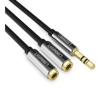 Ugreen AV123 Câble pour casque d'écoute mini-jack 3,5 mm (mâle) - 2x mini-jack 3,5 mm (femelle) - noir