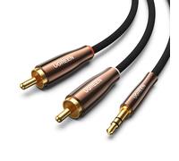 UGREEN AV170 Kabel 2x RCA (Cinch) Klinke 3,5 mm, 2 m (schwarz)