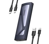 UGREEN Boîtier M.2 SSD NVMe USB 3.2 Gen 2 10 Gbps Adaptateur NVMe SSD M.2 2230 2242 2260 2280 Compatible avec iPhone 17 Pro Max Air 16 15 Mac MacBook PC Windows Linux PS5 Xbox Deux Câbles Inclus