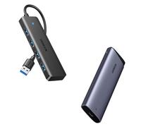 UGREEN Boîtier SSD M2 NVMe PCIe 10 Gbps Hub USB avec 4 Ports USB 3.0 Ultra Fin Multiport
