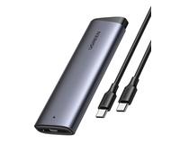 UGREEN Boîtier SSD M2 NVMe PCIe 10 Gbps USB 3.2 Gen 2 Adaptateur Disque Dur Externe Aluminium pour M.2 2230 2242 2260 2280 Compatible avec iPhone 17 Pro Max Air Mac MacBook PC Windows Linux PS5 Xbox