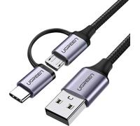 Ugreen cable 2in1 USB - micro USB / USB Type C cable 1m 2.4A noir (30875)