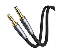 UGREEN Câble Audio Jack 3.5 mm Mâle Mâle HiFi Stéréo Nylon Tressé Câble Auxiliaire Voiture Compatible avec Autoradio Casque Haut-Parleur TV iPhone iPad iPod PC MP4 MP3 (0.5M)