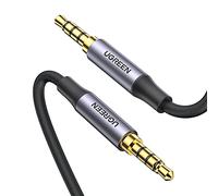 UGREEN Câble Audio Jack 3.5mm TRRS 4 Pôles Double Prise Mâle Stéréo (1M)