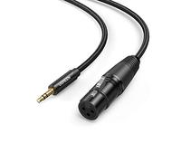 UGREEN Câble Audio XLR Jack 3.5mm Câble Stéréo 3.5mm Mâle vers XLR Femelle en Nylon Tressé Compatible avec iPod Téléphone Microphone Table de Mixage Chaîne HiFi Enceinte Amplificateur (2M)