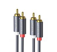 Câble audio vidéo stéréo 2 RCA 2x Cinch 5m gris