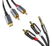 UGREEN Câble Cinch Jack 3.5mm et USB CMâle vers 2 RCA