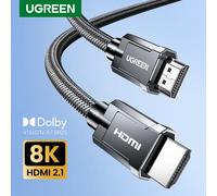 UGREEN-Câble Compatible HDMI 8K pour Boîtier TV Xiaomi PS5, Ultra Haute Vitesse, 8K @ 60Hz, 48Gbps, Coque, Dolby Vision 8K Fashion Black