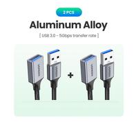 Ugreen-Câble d'extension USB 3.0 mâle vers femelle,rallonge de données pour PC,paquet de 2 - Type 2 Pack-2m