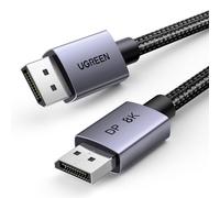 UGREEN Câble DisplayPort 1.4 8K 60Hz 4K 240Hz Câble DP vers DisplayPort 1.4 8K Aluminium Mâle vers Mâle HDR GSync Nylon Tressé Compatible avec PC HDTV Projecteur Carte Graphique (1M)