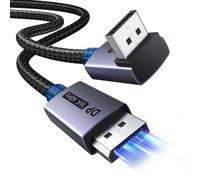 UGREEN Câble DisplayPort à 90° 16K 60Hz 8K 120Hz Câble DP 2.1 vers DP 1M | 80Gbps FreeSync G-Sync DSC 1.2a Nylon Tressé en Aluminium Compatible avec Moniteur Projecteur HDTV Carte Graphique Gaming