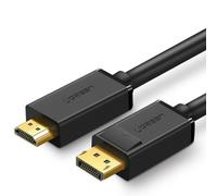 Ugreen Câble DisplayPort vers HDMI unidirectionnel 4K 30Hz 32 AWG Noir 1,5m