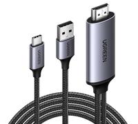 UGREEN Câble HDMI vers USB C 4K 60Hz 1080P 120Hz Unidirectionnel Adaptateur HDMI2.0 Thunderbolt Type C avec USB A Charge 1M HDR HDCP Dolby Compatible avec PS5 4 Xbox Switch Ordinateur PC Macbook 2M