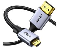 UGREEN Câble Micro HDMI vers HDMI 4K 60Hz Câble Micro HDMI 2.0 Mâle (1M) | Nylon Tressé 3D ARC HDR Compatible avec Asus Zenbook Huawei MediaPad Raspberry Pi 4 Hero 7 6 5 Moniteur Caméra