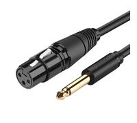 Ugreen Câble microphone de 1m vers microphone XLR (femelle) - jack 6,35 mm (mâle) Câble adaptateur audio