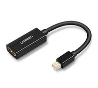 UGREEN Câble Mini DisplayPort HDMI 1080P Full HD Adaptateur Thunderbolt vers HDMI Compatible avec Macbook, Surface Pro, Lenovo ThinkPad, Acer Aspire, ASUS Zenbook, Carte Graphique, Plaqué Or (Noir)