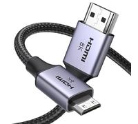UGREEN Câble Mini HDMI vers HDMI 2.1 8K 60 Hz Câble Mâle vers Mâle Bidirectionnel 4K 240Hz eARC 3D Dolby Vision HDCP Compatible avec Tablette HDTV Raspberry Pi Zero W Caméra Moniteur (1M)