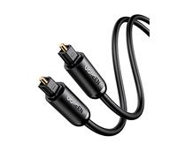 UGREEN Câble Optique Audio Numérique Cordon Fibre Optique Câble Toslink Male à Male Plaqué Or Compatible avec HiFi Home Cinéma Barre de Son Amplificateur TV PS4 Xbox Freebox SFR Décodeur Casque (2M)