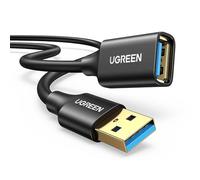 Câble USB 3.0 connectiques dorées - vitesse 5Gbps - UGREEN - 1.5m / 3m - Noir