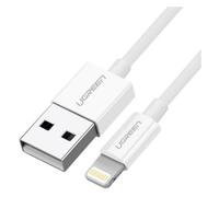 Ugreen cable USB 2.0 A lightning 2m, 5V/2.4A iPhone 7 / 7plus / 6S/ 6 / 6 Plus, iPhone 5s/5c/5, iPad Mini/Mini 2, iPad 1 m Blanc