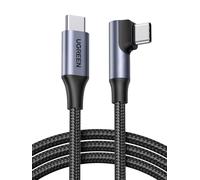 UGREEN Câble USB C 240W 2M, Charge Rapide PD3.1 à 90 degrés, Compatible avec Macbook iPad iPhone 17 Pro Max Air/iPhone 16/15 Plus Pro MAX, Galaxy S25 S24 S23 S22, Pixel 10 9 8 etc.