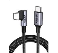 UGREEN Câble USB C à angle droit de 2 m, 60 W, câble USB C vers USB C, câble de type C à 90 degrés pour iPhone 16/15, MacBook Pro/Air, iPad Pro 2022/Air 5/Mini 6, Galaxy S24/S23/S22, Pixel 8/7, Switch