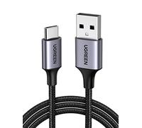 UGREEN Câble USB C Charge Rapide 3A Nylon Tressé Câble Chargeur USB C Compatible avec iPhone 17 Pro Max Air 16 Galaxy S25 Plus Ultra S23 S22 A55 A35 Redmi Note 13 Pro 12 P60 P50 Manette PS5 (2M)