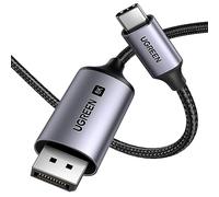 UGREEN Câble USB C vers DisplayPort 1.4 8K 60Hz 4K 240Hz Compatible avec iPhone 17 Pro Max Air iPhone 16 Plus Pro Max MacBook M4 M3 iPad Air Galaxy S25 S24 Tab S9 Câble Type C DP Thunderbolt 4 3 (3M)