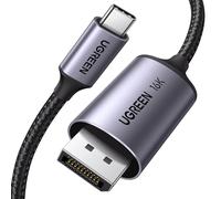 UGREEN Câble USB C vers DisplayPort 2.1 16K 30Hz Thunderbolt 4 3 DP 1M | 8K 60Hz 4K 240Hz 80Gbps Compatible avec Macbook M4 M3 iPad Air iPhone 17 Pro Max Air 16 Plus Pro Max Galaxy S25 S24