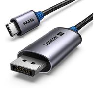 UGREEN Câble USB C vers DisplayPort 1.4 8K 60Hz 4K 240Hz Compatible avec iPhone 17 Pro Max Air iPhone 16 Plus Pro Max MacBook M4 M3 iPad Air Galaxy S25 S24 Tab S9 Câble Type C DP Thunderbolt 4 3 (3M)