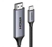 UGREEN Câble USB C vers HDMI 8K 60Hz 4K 240Hz 48Gbps Compatible avec MacBook M4 M3 iPad Air iPhone 17 Pro Max Air 16 Plus Pro Max Galaxy S25 S24 Pixel Adaptateur Thunderbolt 4 3 Type C HDMI 2.1 (2M)