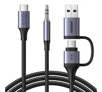 UGREEN Câble USB C vers Jack 3,5mm Stéréo Auxiliaire Voiture 2 en 1 (1,5M)