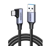 UGREEN Câble USB‑C vers USB 3.0 coudé – Nylon tressé, Charge rapide 3A – 1 m