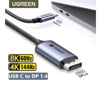 UGREEN-Câble USB Type-C vers Displayport 1.4 8K, 3/4 Gbps, pour Macbook Pro iPad, compatible avec Thunderbolt 32.4 8K Metal Grey