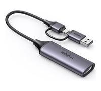 UGREEN Carte de Capture Vidéo HDMI 4K 30Hz Entrée USB C 1080P 60FPS HD Enregistrement Streaming Jeux OBS Carte Acquisition Compatible avec Switch PS5 PS4 Xbox TV Stick MacBook iPad Air Caméra PC