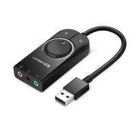 Ugreen Adaptateur audio USB vers 3x Jack 40964 – Contrôle du volume – OTG – Noir