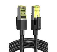 UGREEN Cat 7 Câble Ethernet Réseau RJ45 10Gbps 600MHz Double Blindage Noyau de Cuivre Nylon Tressé Compatible avec Routeur Switch Modem Décodeur TV Box PS5 PS4 Xbox Console de Jeux PC (3M)