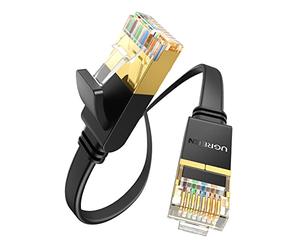 UGREEN Cat 7 Plat Câble Ethernet Réseau RJ45 Haut Débit 10Gbps 600MHz 8P8C Compatible avec Routeur Switch Modem Décodeur TV Box Internet PS5 PS4 Xbox Console de Jeux PC Portable (10M)