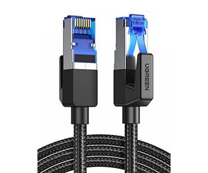 UGREEN Cat 8 Câble Ethernet Réseau RJ45 Super Débit 40Gbps 2000MHz (2M) | Nylon Tressé Double Blindage Compatible avec Routeur Switch Modem Décodeur TV Box Internet Xbox Console de Jeux PC