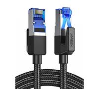 UGREEN Cat 8 Câble Ethernet Réseau RJ45 Super Débit 40Gbps 2000MHz (5M) | Nylon Tressé Double Blindage Compatible avec Routeur Switch Modem Décodeur TV Box Internet Xbox Console de Jeux PC
