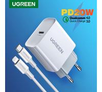UGREEN Charge rapide 4.0 3.0 QC PD chargeur 20W QC4.0 QC3.0 USB Type C chargeur rapide pour iPhone 17 16 15 Pro Xiaomi téléphone PDCharger