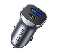 Ugreen 30780 chargeur d'appareils mobiles Universel Noir Allume-cigare Charge rapide Auto