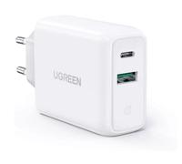 - Wall Charger (60468) - USB-A, QC 3.0, Type-C, PD, 36W, 3A - White