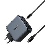 UGREEN Chargeur mural USB-A+3xUSB-C 100W GaN Câble USB C-C Noir